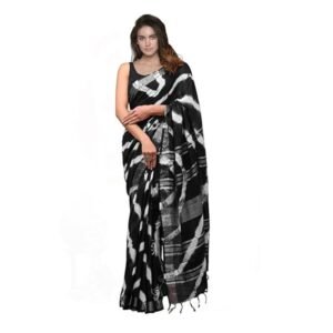 Premium Cotton Tiw Dye Saree with Blouse Piece – Soft & Comfortable Ethnic Wear (5.5m Saree + 1m Blouse)