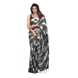 Premium Cotton Tiw Dye Saree with Blouse Piece – Soft & Comfortable Ethnic Wear (5.5m Saree + 1m Blouse)