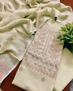 Linen Salwar Suit Embroidery
