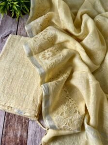 Linen Cutwork Suit