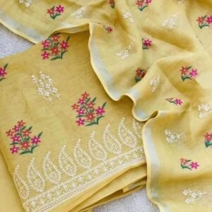 Premium Cotton Salwar Suit Material with Embroidery Work Dupatta | Unstitched Ethnic Dress Material for Women