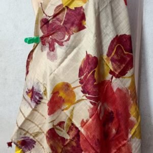 Premium Tassar Silk Digital Print Dupatta for Women | Soft & Lightweight Ethnic Dupatta | Festive, Casual & Party Wear